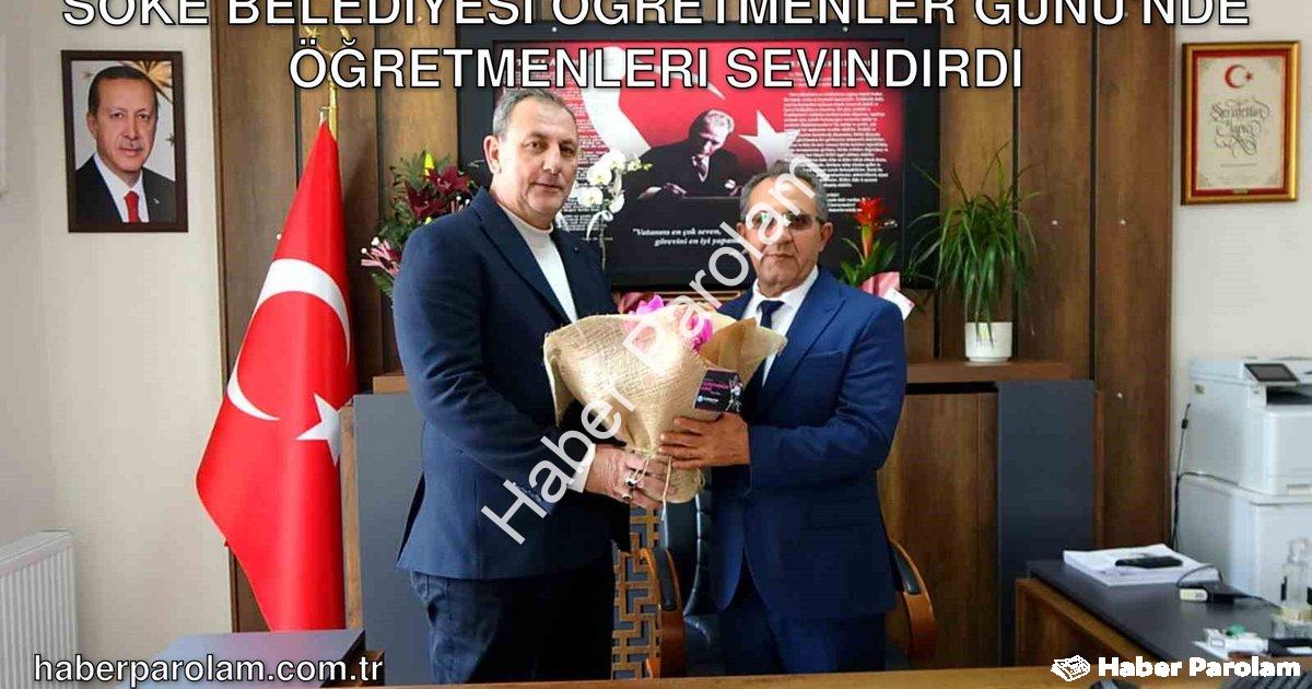 "Söke Belediyesi Öğretmenler Günü'nde Öğretmenleri Sevindirdi" başlıklı haber için fotorealistik, pr