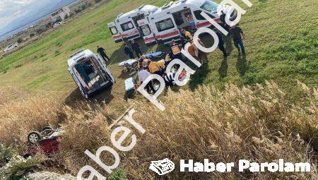 Manisa’da Araç Tarlaya Devrildi: Biri Bebek 5 Yaralı