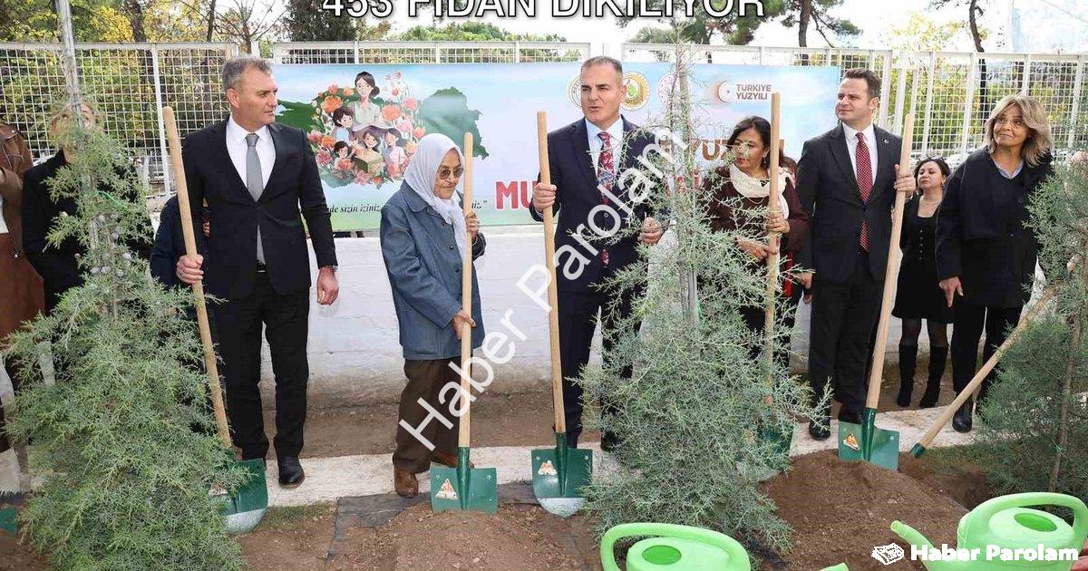 "Muğla'da Her Öğretmene Bir Fidan: 16 Bin 453 Fidan Dikiliyor" başlıklı haber için fotorealistik, pr