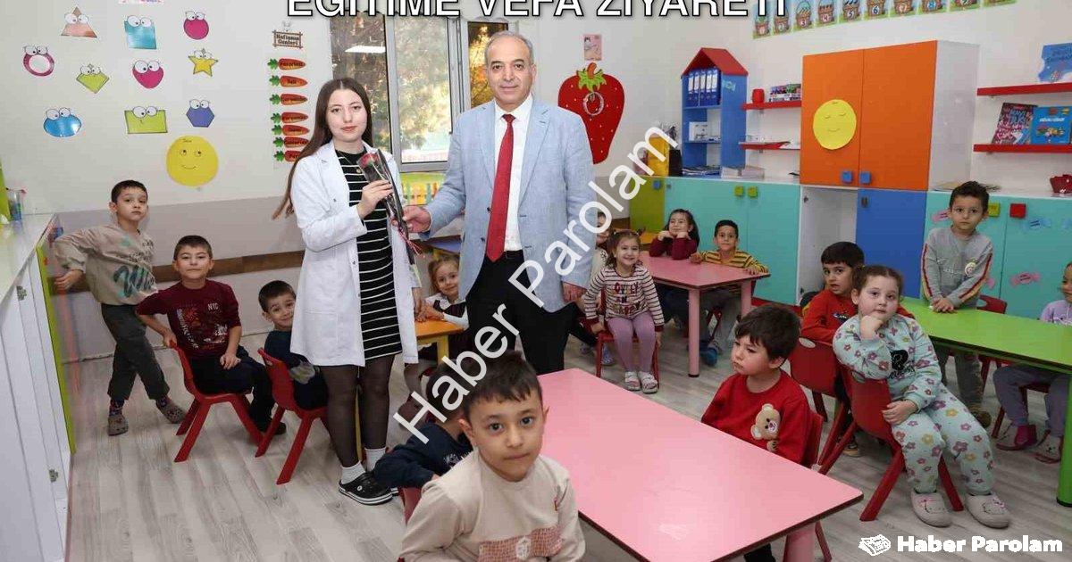 "Denizli OSB Yönetiminden 24 Kasım'da Eğitime Vefa Ziyareti" başlıklı haber için fotorealistik, prof