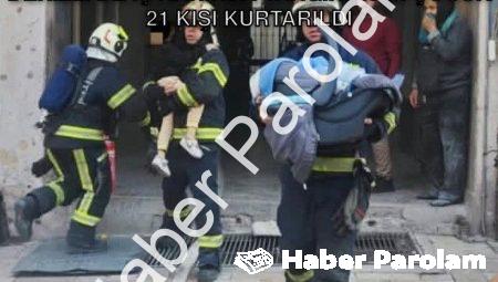 Denizli’de İş Hanında Yangın: 17’si Çocuk 21 Kişi Kurtarıldı