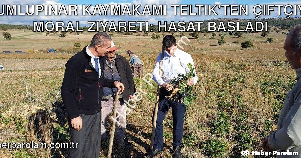 "Dumlupınar Kaymakamı Teltik'ten Çiftçiye Moral Ziyareti: Hasat Başladı" başlıklı haber için fotorea