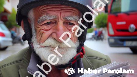 Denizli’de Şaşırtan Görüntü: Kask Yerine Miğfer Takan Hasan Dede