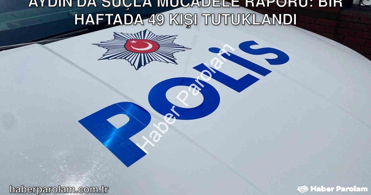 "Aydın'da Suçla Mücadele Raporu: Bir Haftada 49 Kişi Tutuklandı" başlıklı haber için fotorealistik,