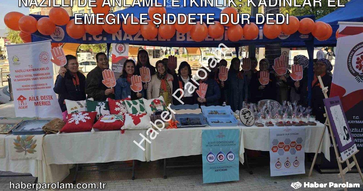 "Nazilli'de Anlamlı Etkinlik: Kadınlar El Emeğiyle Şiddete Dur Dedi" başlıklı haber için fotorealist