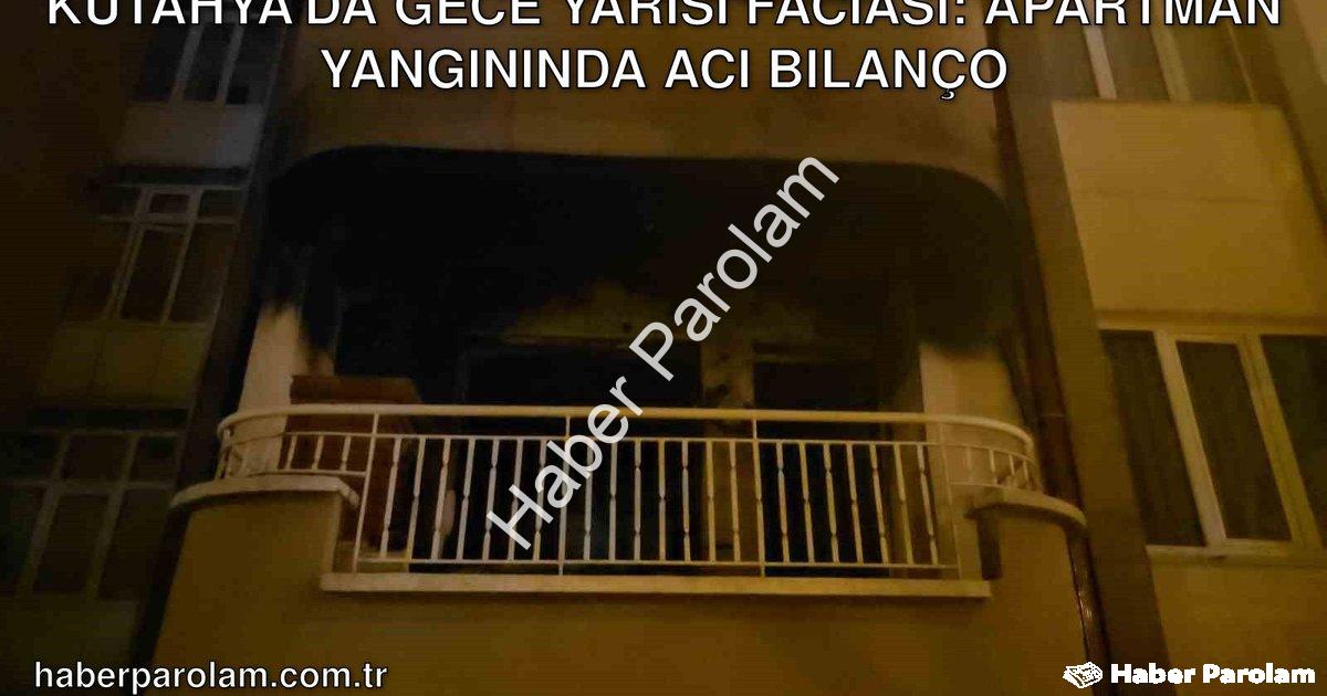 "Kütahya'da Gece Yarısı Faciası: Apartman Yangınında Acı Bilanço" başlıklı haber için fotorealistik,