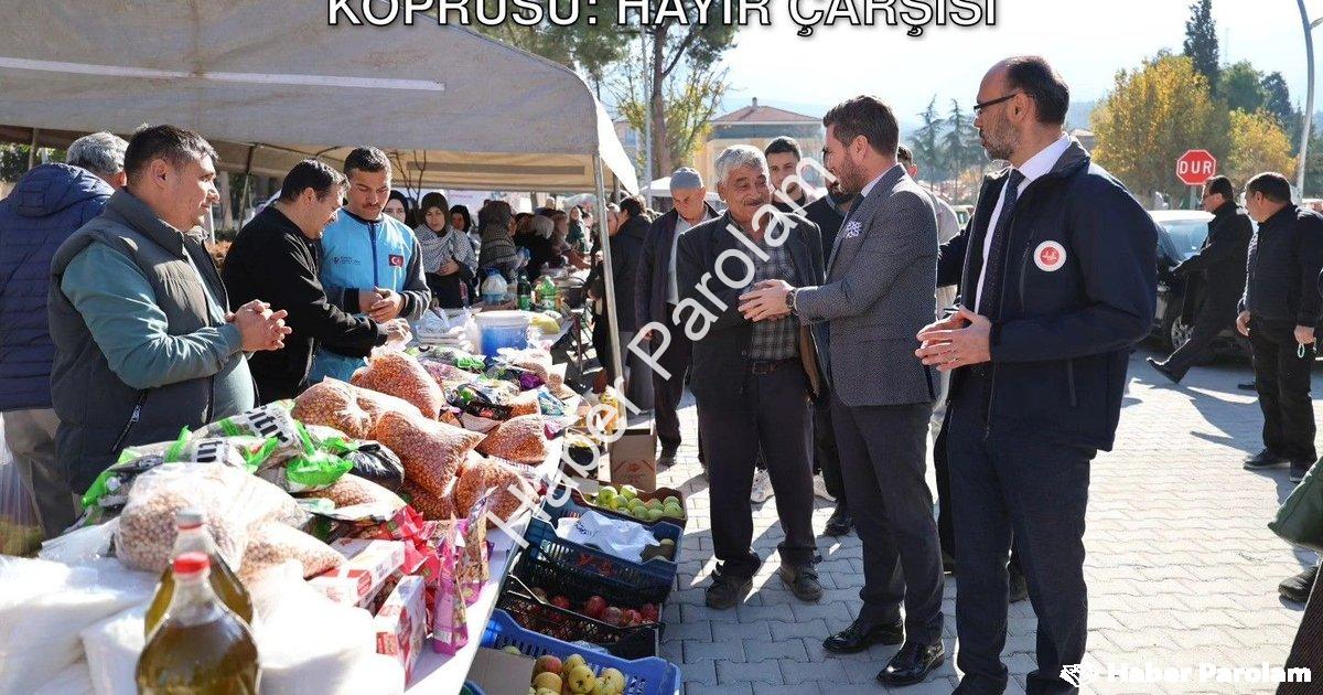 "Başkan Kadir Tatık'tan Gazze'ye Gönül Köprüsü: Hayır Çarşısı" başlıklı haber için fotorealistik, pr