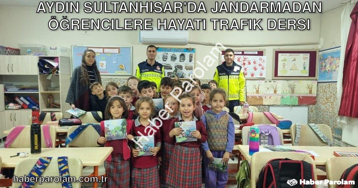 "Aydın Sultanhisar'da Jandarmadan Öğrencilere Hayati Trafik Dersi" başlıklı haber için fotorealistik