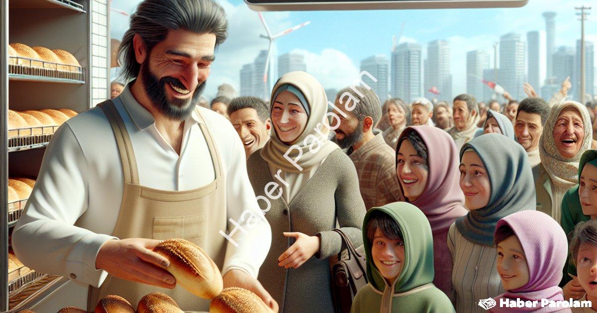 "Merkezefendi Halk Ekmek Ağı Büyüyor: 31. Hizmet Noktası Açıldı" başlıklı haber için fotorealistik,
