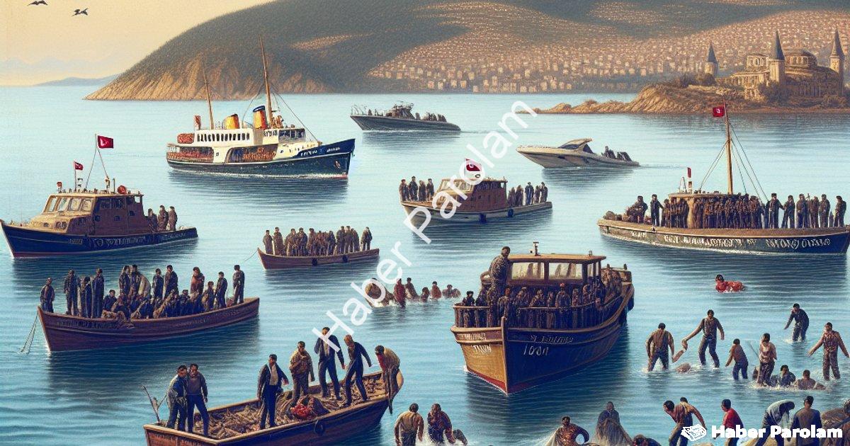 "İzmir Kıyılarında Hareketli Saatler: 120 Düzensiz Göçmen Yakalandı" başlıklı haber için fotorealist