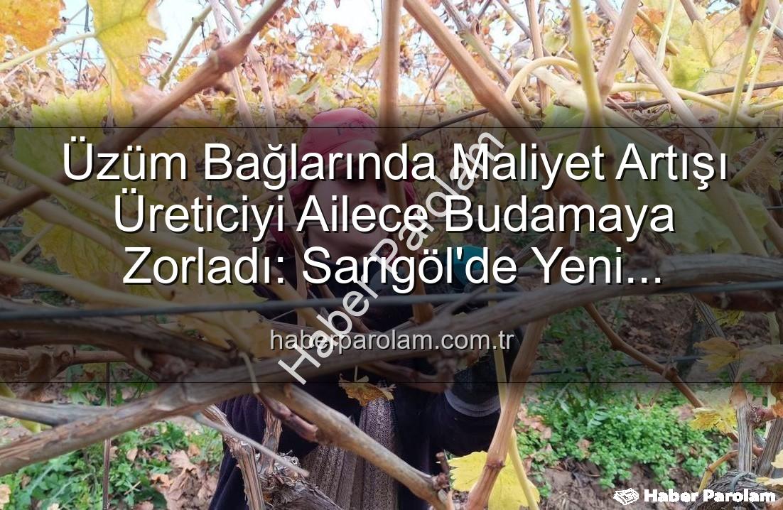 üzüm budama maliyeti - Üzüm Bağlarında Maliyet Artışı Üreticiyi Ailece Budamaya Zorladı: Sarıgöl'de Yeni Dönem Başladı