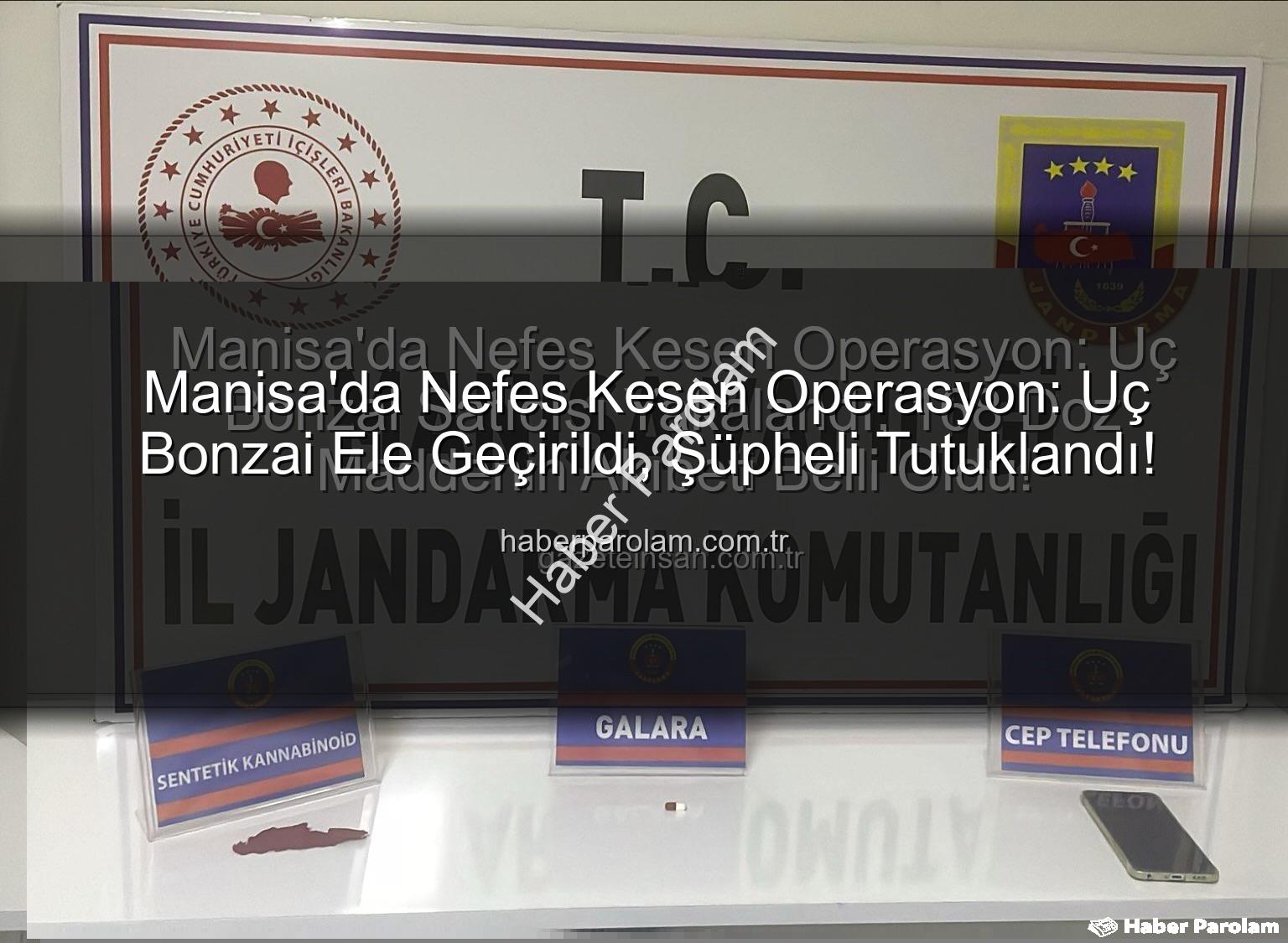 uç bonzai - Manisa'da Nefes Kesen Operasyon: Uç Bonzai Ele Geçirildi, Şüpheli Tutuklandı!