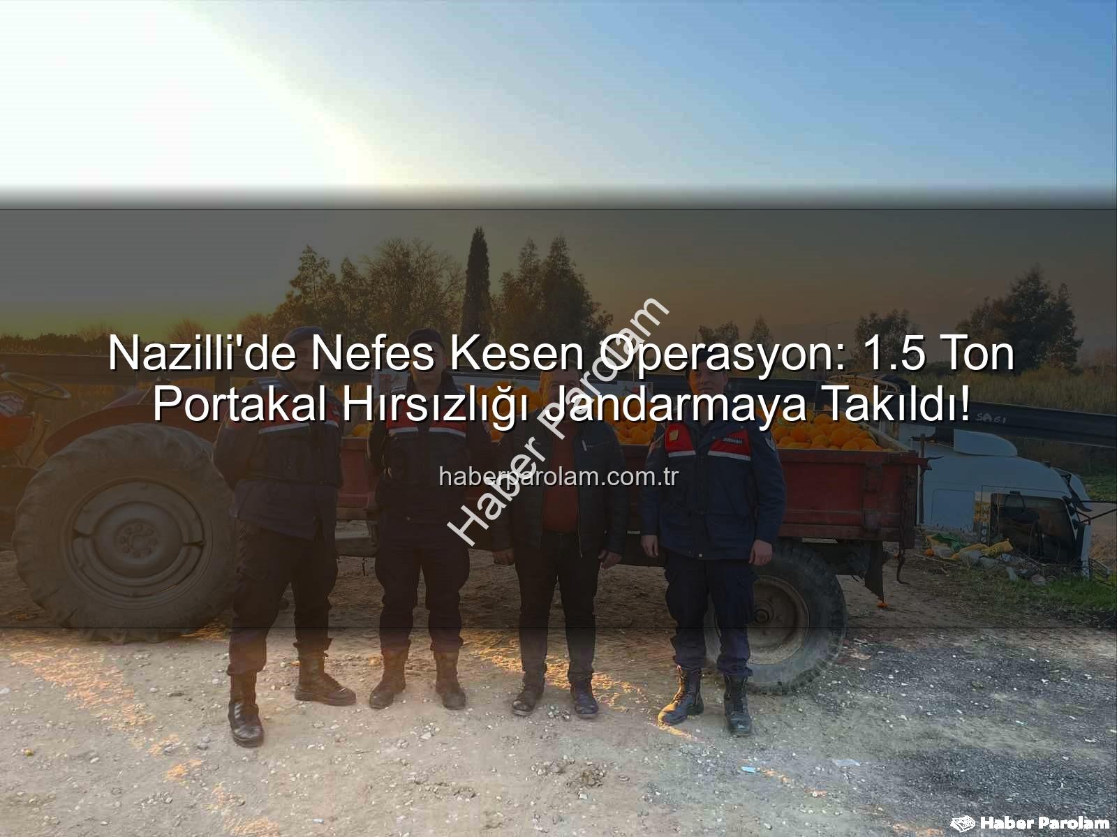 portakal hırsızlığı - Nazilli'de Nefes Kesen Operasyon: 1.5 Ton Portakal Hırsızlığı Jandarmaya Takıldı!
