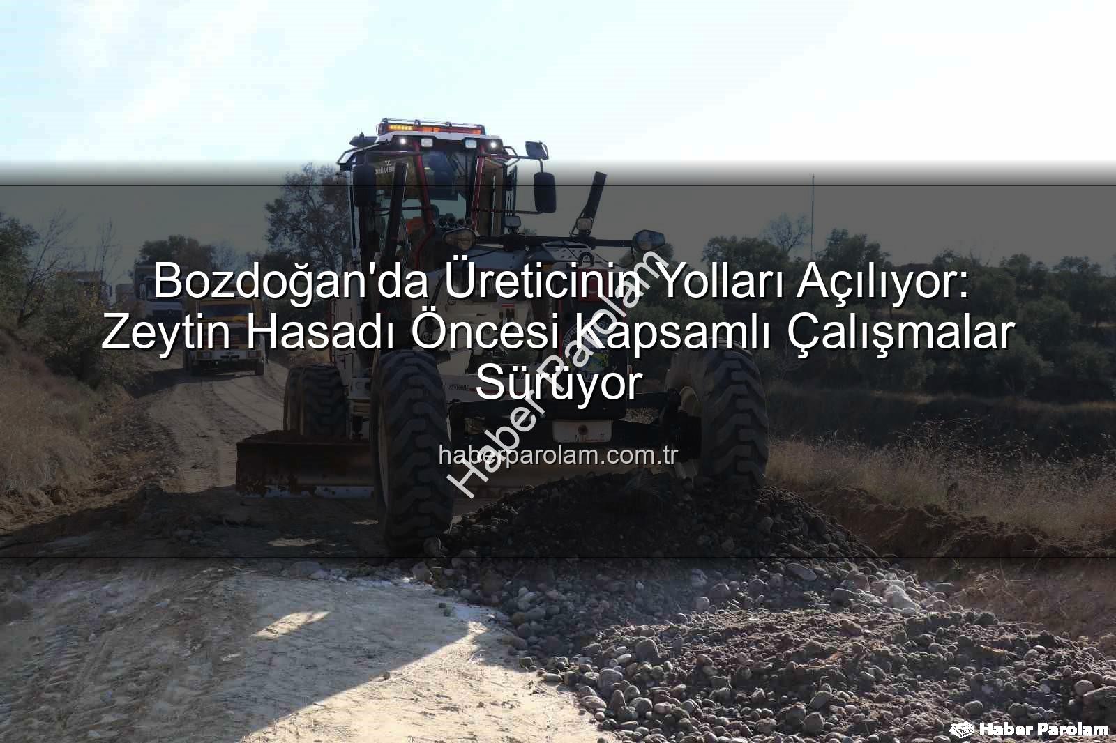 Bozdoğan yol çalışmaları - Bozdoğan'da Üreticinin Yolları Açılıyor: Zeytin Hasadı Öncesi Kapsamlı Çalışmalar Sürüyor